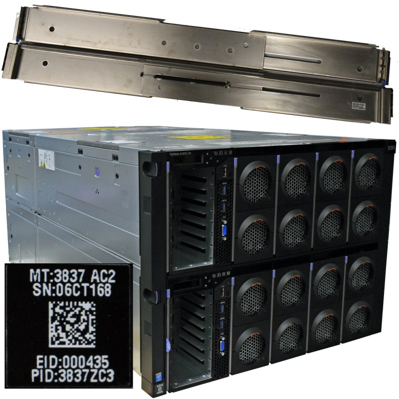 IBM x3960 X6 Server 3837ZC3 8x Xeon E7-8880 v2 15-Core CPU 128GB RAM