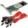 LSI MR SAS 8308ELP 8-Port 3 Gb PCIe x4 RAID Controller L3-01091-12B + 2x Kabel