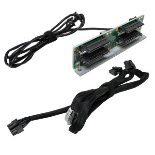 IBM x3550 M4 x3250 M5 4-Slot SAS 2.5" HDD Backplane Board 90Y4336 + 2x Kabel