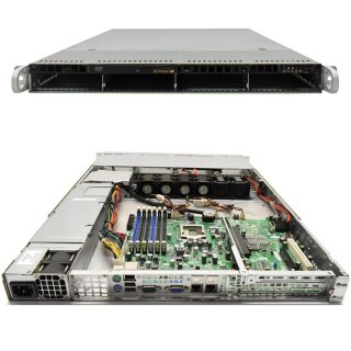 Supermicro CSE-815 1U Rack Server Mainboard X8SIE-F LGA 1156 1x SNK-P0046P CPU Kühler