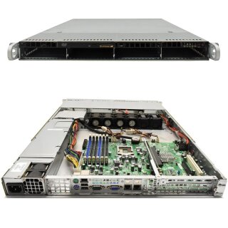 Supermicro CSE-815 1U Rack Server Mainboard X8SIE-F LGA 1156 1x SNK-P0046P CPU Kühler