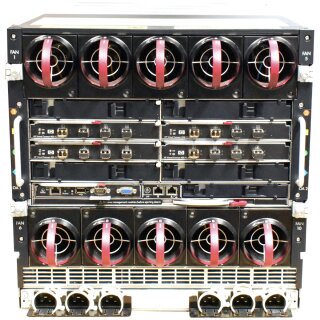 HP BladeSystem c7000 Enclosure 507014-B21 10x Fan 6x Power Supply 4x 409513-B22 519346-001 503826-001 Rail-Kit