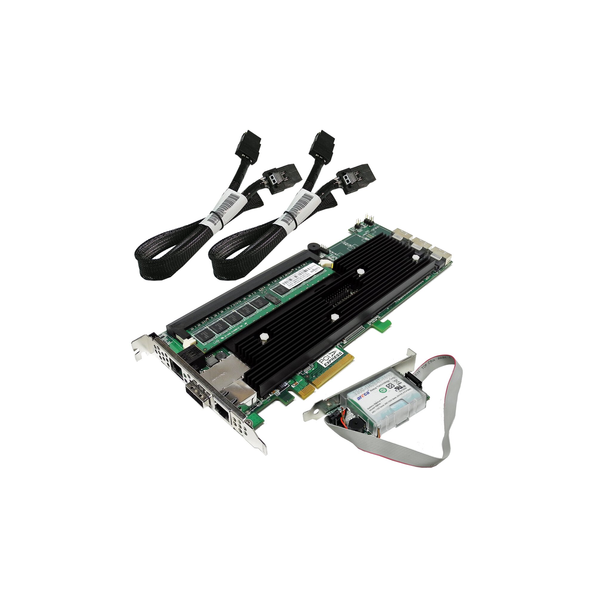 ARECA ARC711880DIIX1012 6Gb/s SAS RAID Controller PCIe x8 +2x SAS