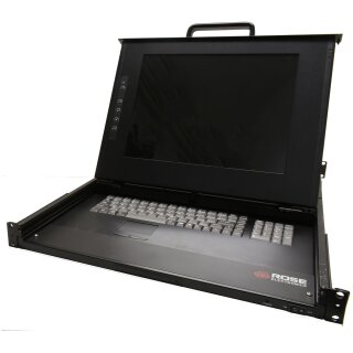 Rose Electronics KDR-115XX KVM Rack Console 15 Zoll US Tastatur 1U
