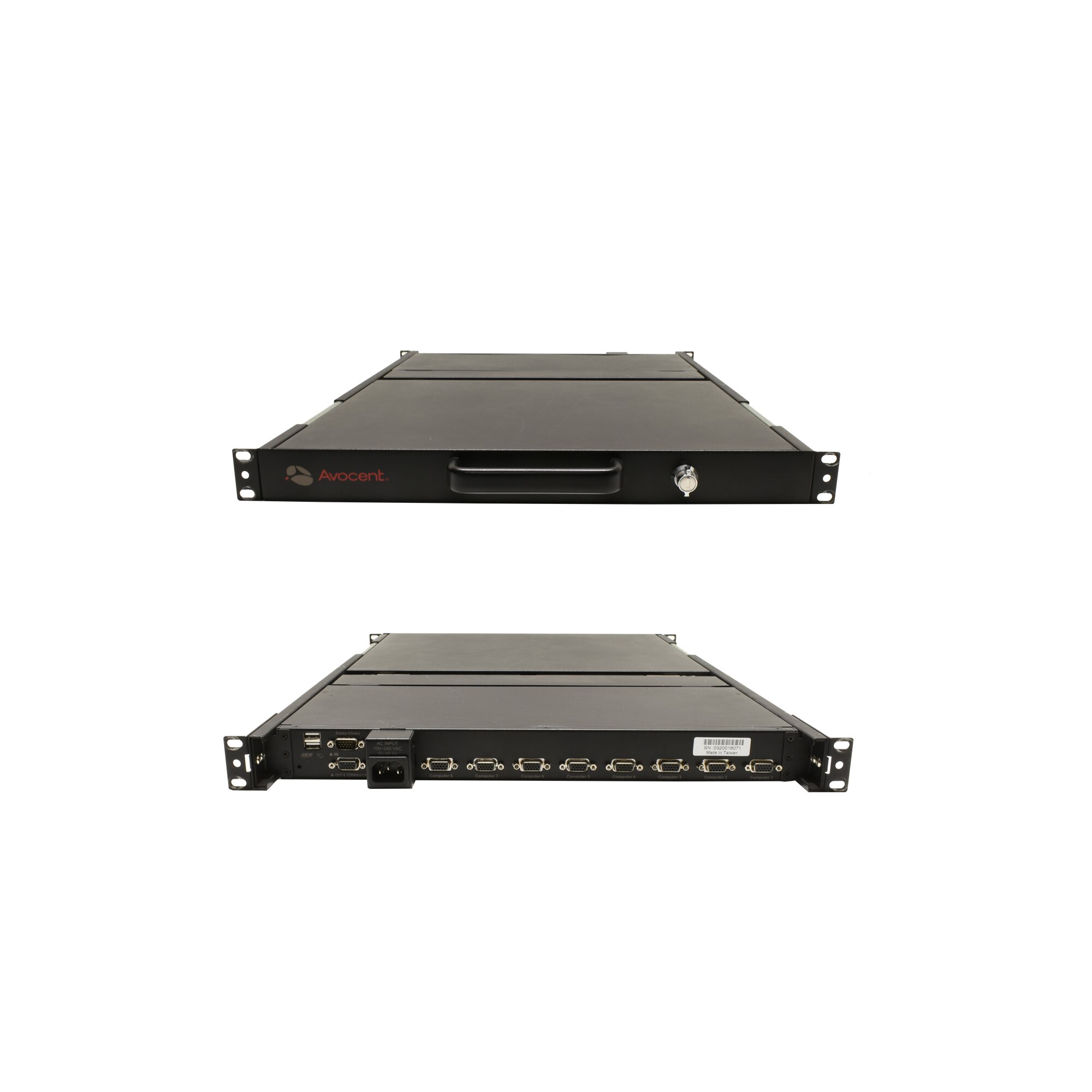 Avocent Rack Console Avocent KVM Rack Console LCD17SWT8-205 17 Zoll TFT DE Tastatur 8 Port ...