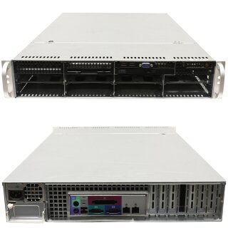 Supermicro CSE-825 2U Chassis 8x 3,5 Zoll HDD Backplane SAS825TQ 3x Fan 1x PSU