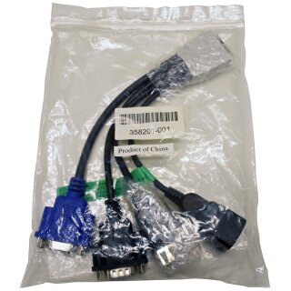 HP 358201-001 Local I/O SUVI Diagnostic Cable Crossover iLo neu OVP 355935-001 RJ-45 USB VGA 36-Pin c3000 c7000 BL460c BL480c BL685c BL860c BL870c