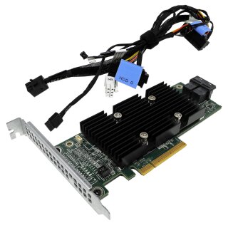 DELL 04Y5H1 PERC H330 SAS/SATA 12 Gb PCIe x8 RAID Controller für R530 R630 R930 + 2x Kabel