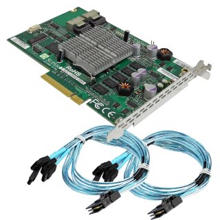 Supermicro AOC-USAS-S8iR Dual-Port SAS/SATA RAID Controller + Kabel + BBU
