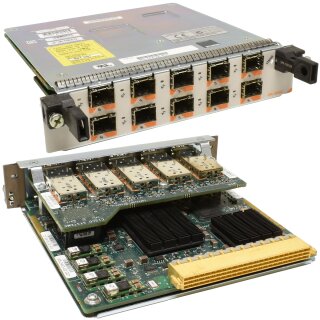 Cisco SPA-10X1GE V02 10 Port Gigabit Ethernet SFP Shared Port Adapter 800-23464-03