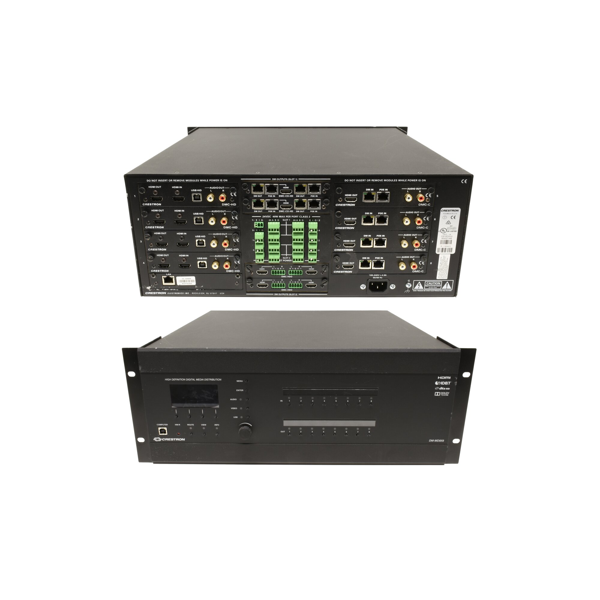 Crestron DigitalMedia Matrix DM-MD8X8 2x DMC-HDO 2x DMC-CO-HD 4x DMC-HD ...
