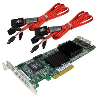 AMCC 9690SA-8i SAS/SATA RAID Controller 700-3405-00P + 2x SAS/SATA Kabell