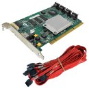 LSI MR SATA 300-8X 8-Port 3Gb/s PCI-X SATA MegaRAID Controller + 8x SATA Kabel