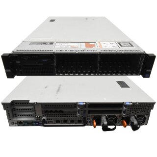 Dell PowerEdge R720 Rack Server 2U 2x E5-2680 V2 2,8 GHZ CPU 16GB RAM 16x 2.5 Bay H710p