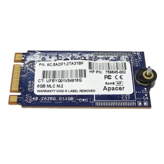 Apacer HP 8GB MLC M.2 SATA 6Gb/s Solid State Drive Card 922346-001