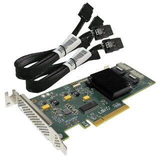 LSI SAS9211-8i 6Gb PCIe x8 SAS/SATA RAID Controller H3-25250-02G +2x SAS Kabel