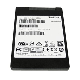 SanDisk SSD X300 128GB 2.5 Zoll SATA III Solid State Drive SD7SB6S 256G 1122