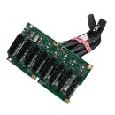 IBM x3650 M4  8-Slot SAS 2.5" HDD Backplane Board 94Y7751 + 4x Kabel