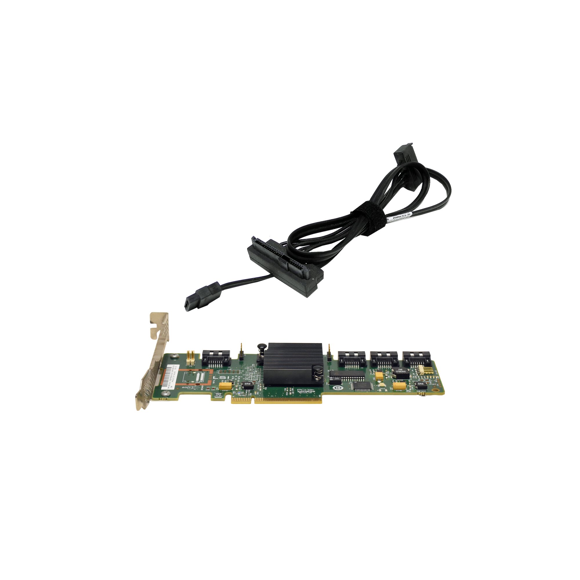 HP LSI SAS92124i 4Port 6Gb PCIe x8 SAS/SATA RAID Controller + Kabel