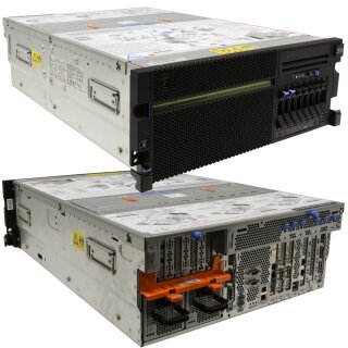 IBM Power 740 8205-E6C-16 Server 2x Power7 CPU 3,55 GHz 64 GB RAM PC3 2.5 Zoll 4x300 GB SAS HDD 8Bay Rail Kit