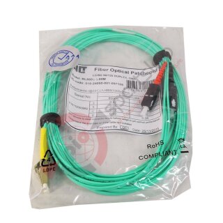 ACT RL8603 LC/SC 50/125µm Duplex OM3 3.00m Fiber Optic Patch Cable NEW OVP