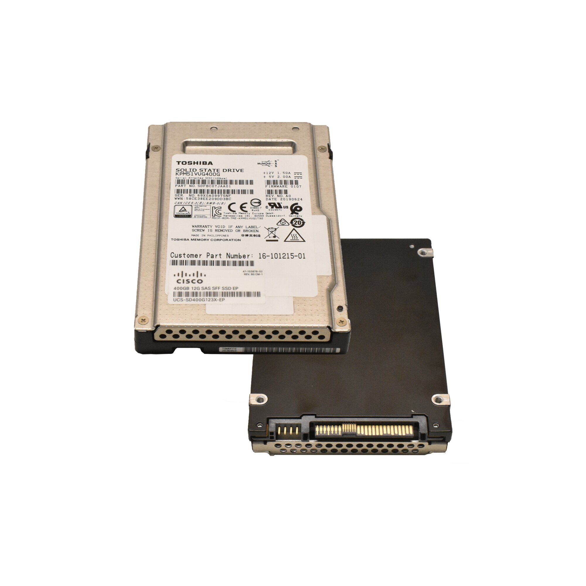 Cisco Toshiba 400 GB 2.5“ 12Gbps SAS SFF SSD Festplatte UCS-SD400G123X ...
