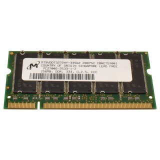 Micron MT9VDDT3272HY-335G2 256MB PC-2700S-2533-1-Z DDR Server-RAM