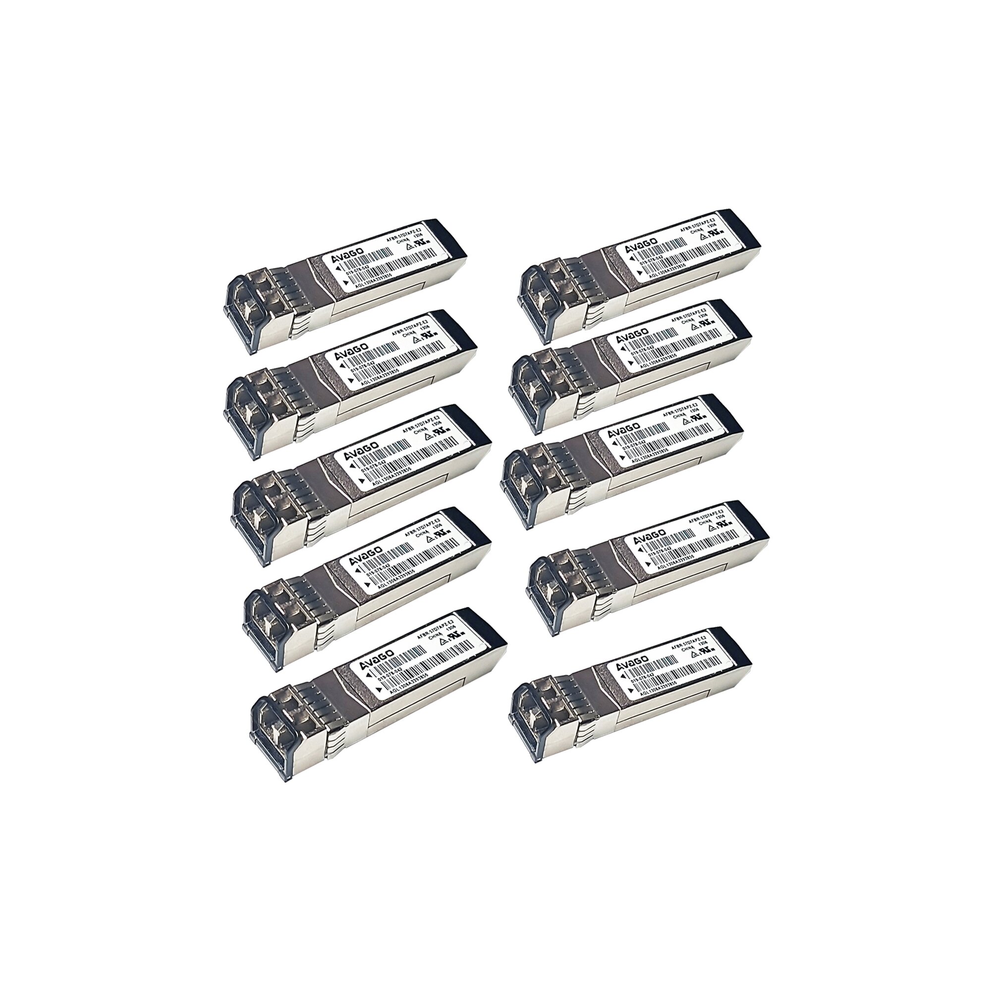 10 x AVAGO AFBR-57D7APZ-E2 SFP+ 8.5 Gb/s Short Wave FC Transceiver 019 ...