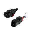 ZONIT zLock Dual - Locking C14 to C15 Power Kabel 3m lang zLock-zC14-14-aC15-3m