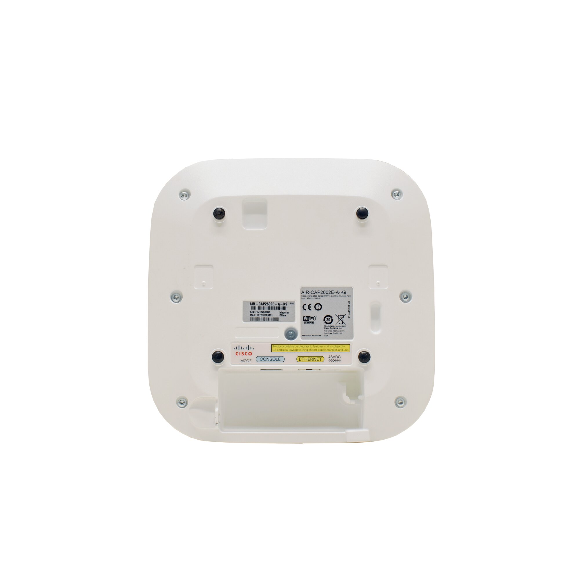 thumbnail image 2 of Cisco AIR-CAP2602I-A-K9 Aironet 802.11n Dual-Band Wireless Access Point – PoE – Used 2 of 6
