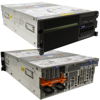 IBM Power 740 Server 2x Power7 CPU 4.20GHz 128 GB RAM PC3 2.5 Zoll 2x 146GB SAS HDD 8Bay Rail Kit