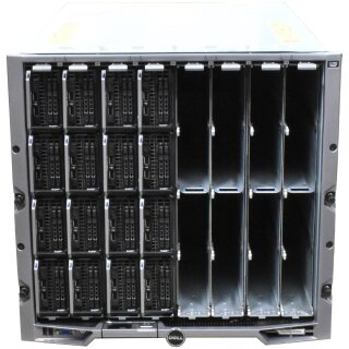 Dell PowerEdge M1000e BladeCenter + 16 Stück M420 Blade 32x E5-2430 v2 256GB RAM