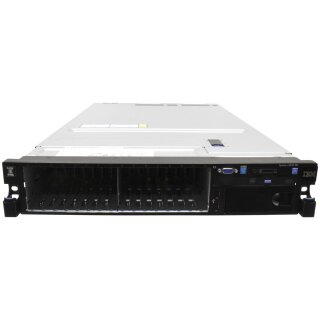 IBM x3650 M4 Server 2xE5-2660 V2 CPU 32GB RAM 2x Kühler 16 Bay 2,5" RAID 5100