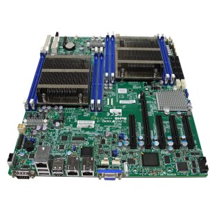 Supermicro ATX Mainboard X9DRD- iF Rev.1.10 2x LGA 2011 Socket 2x CPU Kühler