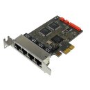 Ferrari QuadE1 LP A4 4xPRI PCIe x1 OfficeMaster Gate Card...