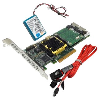 Adaptec ASR-5805 2-Port 3 Gb 512 MB PCIe x8 SAS RAID Controller +BBU + Kabel