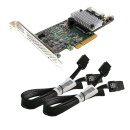 LSI MR SAS 9271-8i 8-Port 6Gb PCIe x8 RAID Controller L3-25413-38001 2xSAS Kabel