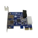 SilverStone SST-EC04-P Dual-Port USB 3.0 PCI-Express x1 Extension Card N11360