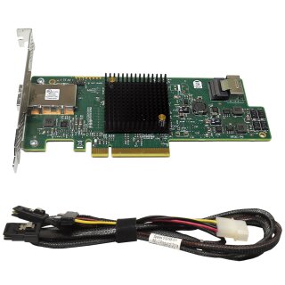HP 660086-001 LSI SAS9205-4i4e 6 Gb/s PCI-E x8 + SAS Kabel 518885-002 519768-001 638835-001