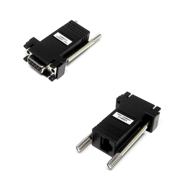 Crossover Adapter DB9 Female - RJ45 Connectors 319001 1100240-10 AT484A ...