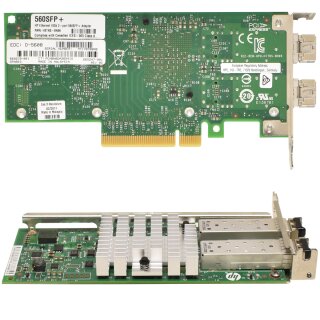 HP 560SFP+ Dual-Port 10GbE Server Adapter 669279-001 +2x HP10Gb SR SFP+ LP