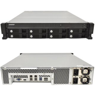 QNAP TS-869U-RP NAS Storage Atom 2.13 GHz CPU 2GB RAM no HDD 8 Bay LFF USB 3.0
