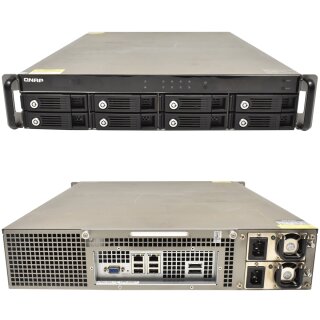 QNAP TS-859U-RP NAS Storage Atom D510 1.66 GHz CPU 1GB RAM 4x 1TB HDD 8 Bay LFF 