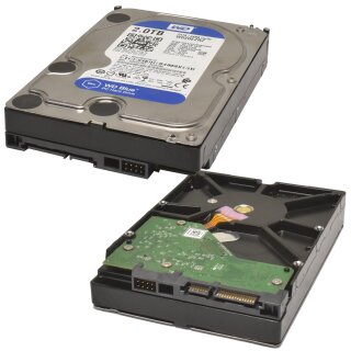 WD 2TB 3.5" SATA HDD Festplatte WD20EZRZ blau WD Blue ohne Rahmen