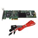 AMCC 3ware 9650SE-4LPML SAS/SATA-RAID Controller 700-3260-10B +SAS/SATA Kabel LP