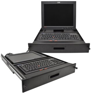 IBM 15 Zoll Flat Panel KVM-Console Keyboard QWERTZ DE 23K4826 32P1703 2U