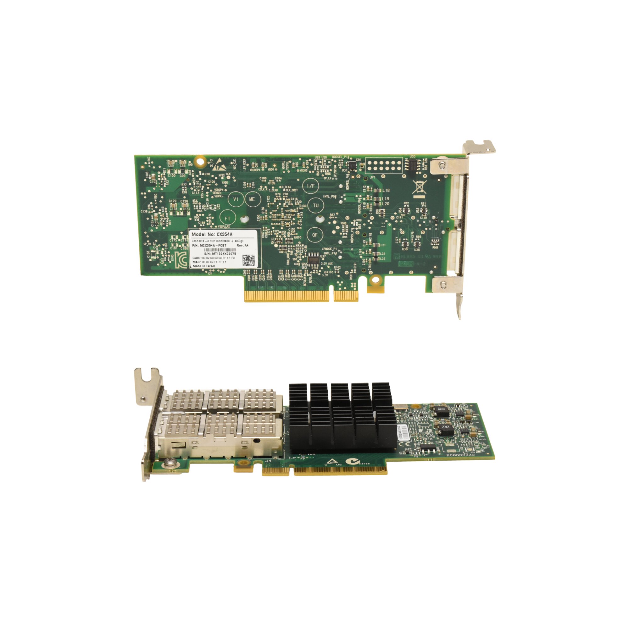 Carte réseau double port Dell CX354A QDR 40 GBE FDR 56 Go/s REV - eBay