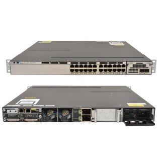 Cisco Catalyst WS-C3750X-24T-S 1 x C3KX PWR 350WAC 1 x ServMod C3KX-SM-10G