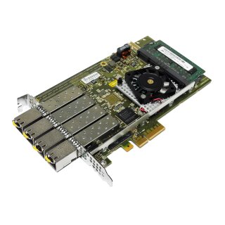 NAPATECH NT4E-4-STP 4-Port PCIe x8 Gbit Network Adapter + 4x Active Copper SFP