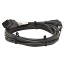 Netzkabel 4m Schuko gewinkelt - C19 IBM 14F1554 E71924F 16A H05VV-F 3G1,5mm schwarz